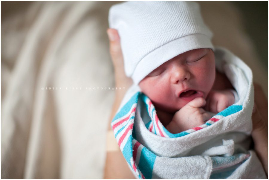 Northwest Arkansas Hospital Photographer | Fresh 48 newborn session in hospital siblings meeting baby | Erica Kirby Photography Bentonville Rogers Fayetteville AR newborn birth baby maternity photography