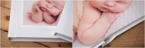 Image cover signature albums from Millers lab for newborn photography clients