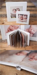 Image cover signature albums from Millers lab for newborn photography clients