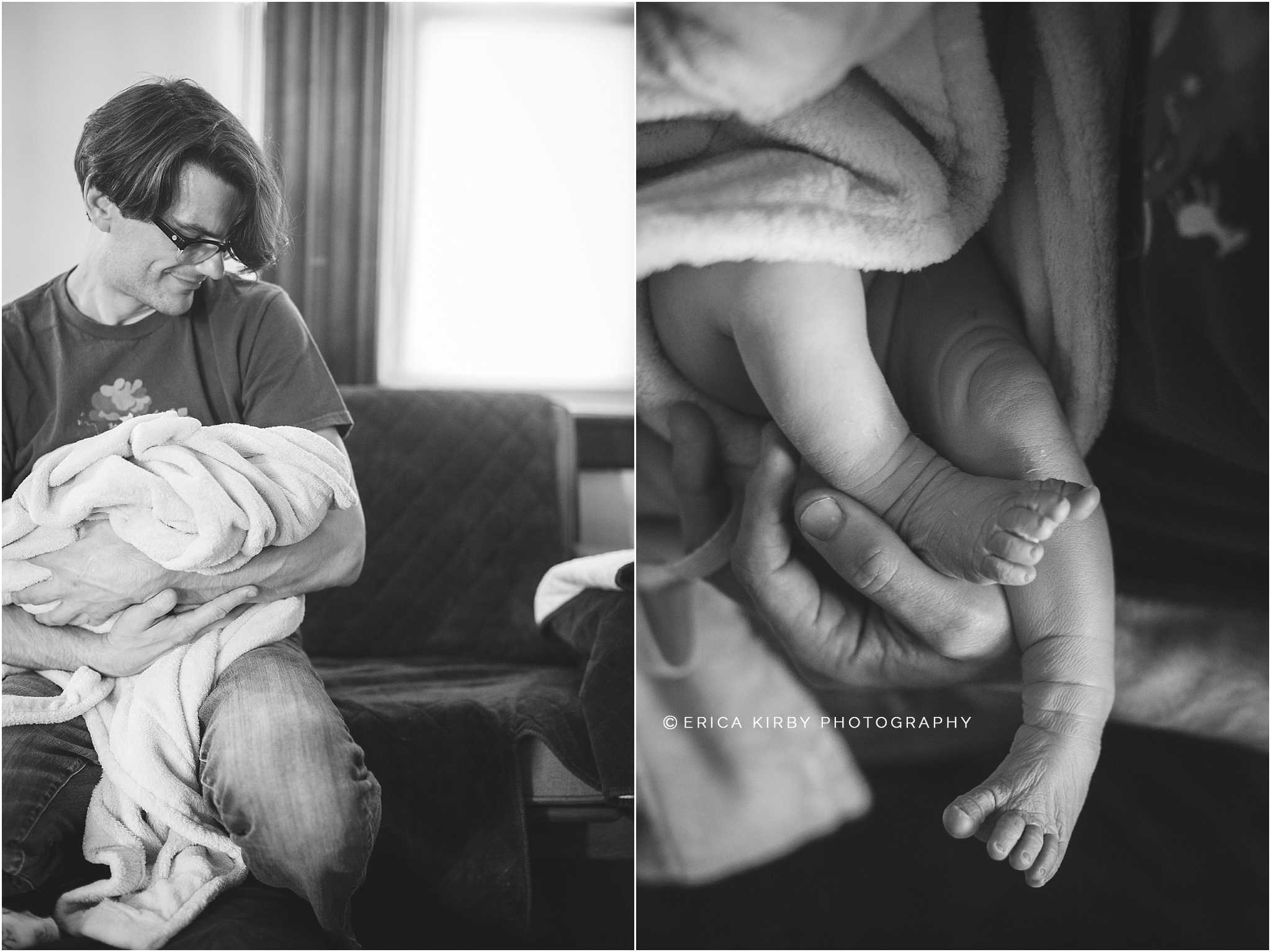 Northwest Arkansas Newborn Home Birth Photographer | Erica Kirby Photography | NWA Bentonville Birth | Twins | Triplets | Baby | Hospital | Bentonville | Rogers | Fayetteville | Springdale