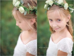 NW Arkansas Children & Family Photographer | 8 year old girl in grassy field in Bentonville AR baptism photo session | Erica Kirby Photography