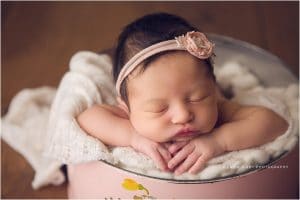 NWA Newborn Photographers | Baby girl newborn session in Rogers AR with soft pinks and florals | Erica Kirby Photography