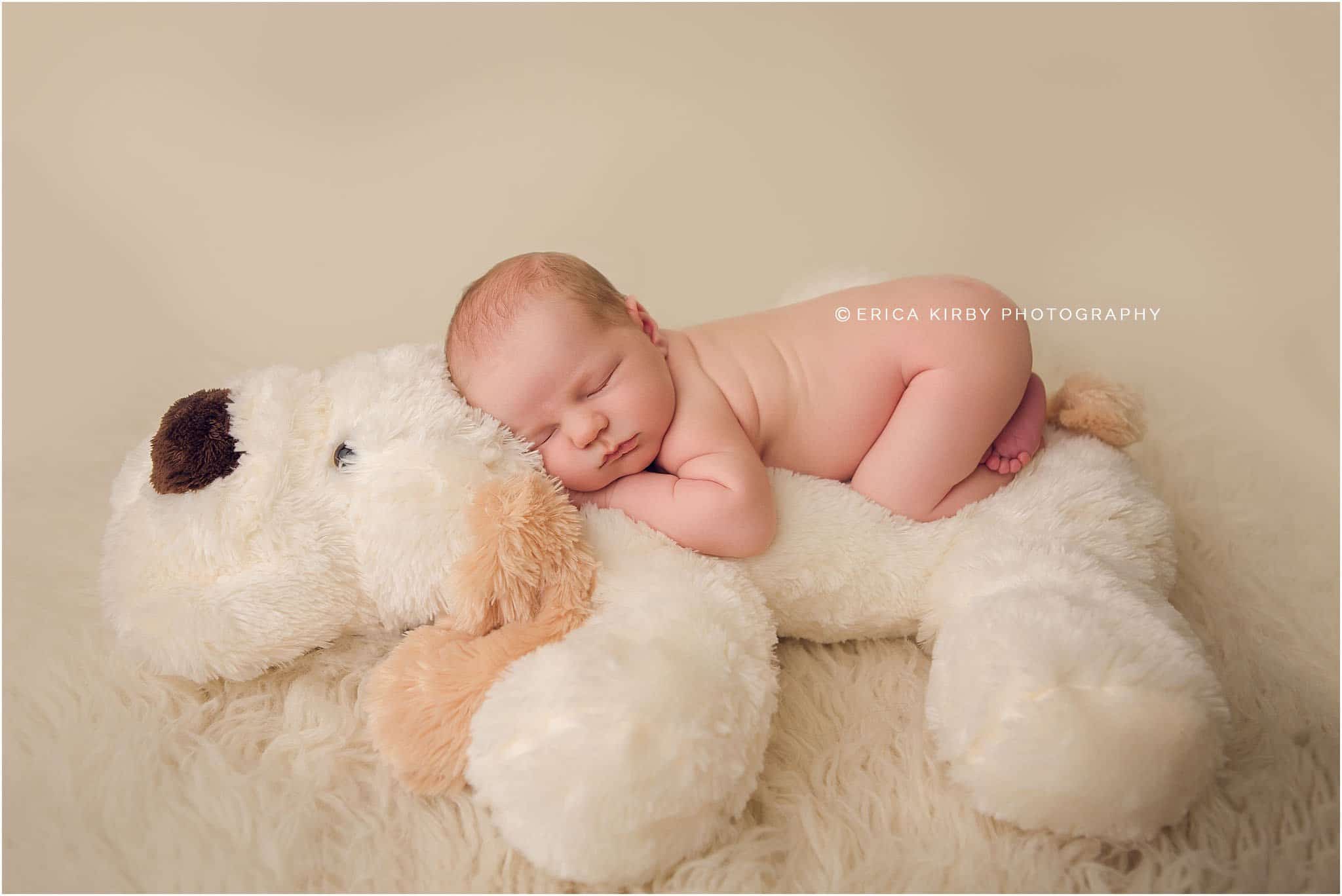 Baby boy newborn session in Bentonville AR with soft colors | NWA newborn photographer Erica Kirby Photography