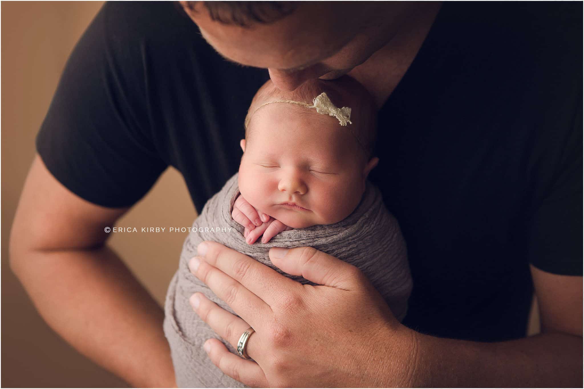 Newborn Photography Bentonville AR | Baby girl newborn session with lots of color, sleeping baby in adorable poses | Erica Kirby Photography