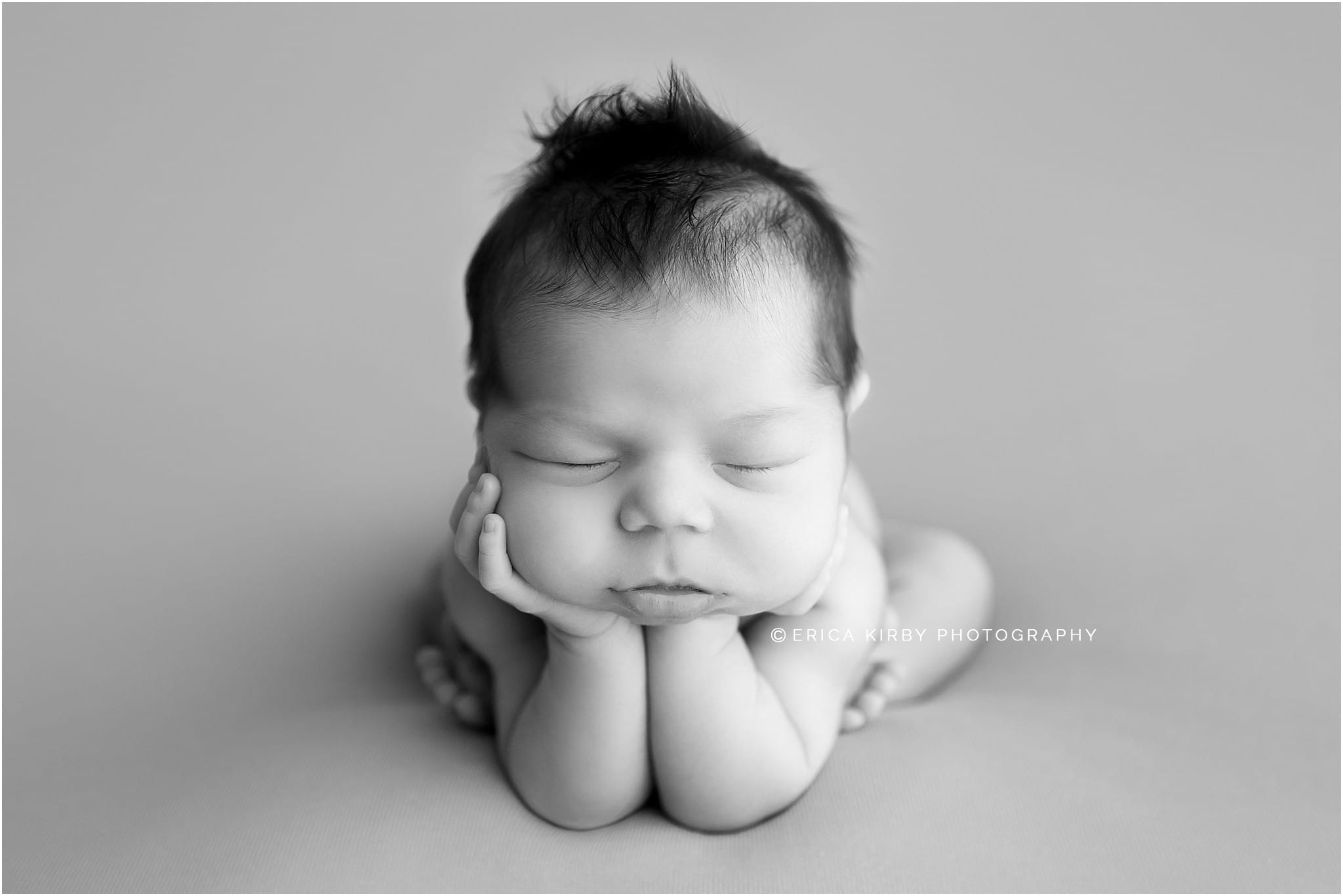 Newborn Photography NWA | Baby boy newborn photography session in Bentonville Arkansas | baby black and white erica kirby photography