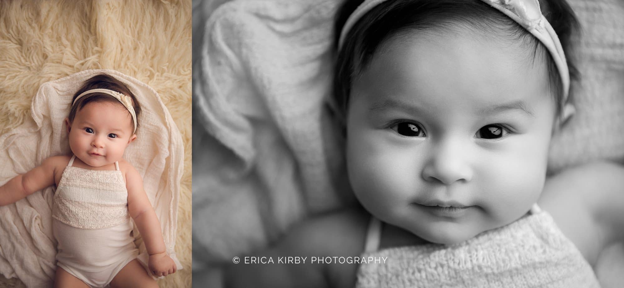 NW Arkansas Baby Photographer | 3 month old baby milestone photoshoot in Northwest AR | Erica Kirby Photography