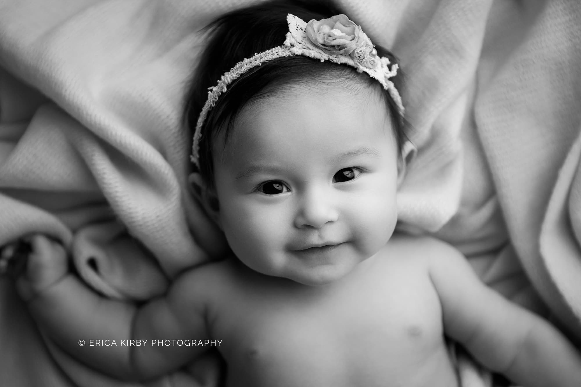 NW Arkansas Baby Photographer | 3 month old baby milestone photoshoot in Northwest AR | Erica Kirby Photography