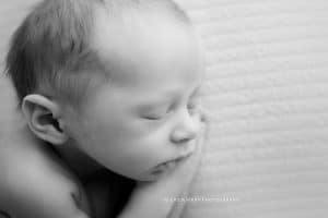 Newborn Photographers NWA | Newborn baby boy photo session in Bentonville AR studio baby sleeping | Erica Kirby Photography