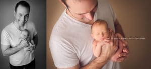 Newborn Photographers NWA | Newborn baby boy with dad in rogers arkansas newborn photo session | Erica Kirby Photography