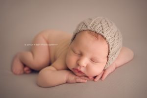 Rogers AR Newborn Baby Photographer | baby boy newborn photo session in northwest arkansas light and airy neutral colors | Erica Kirby Photography