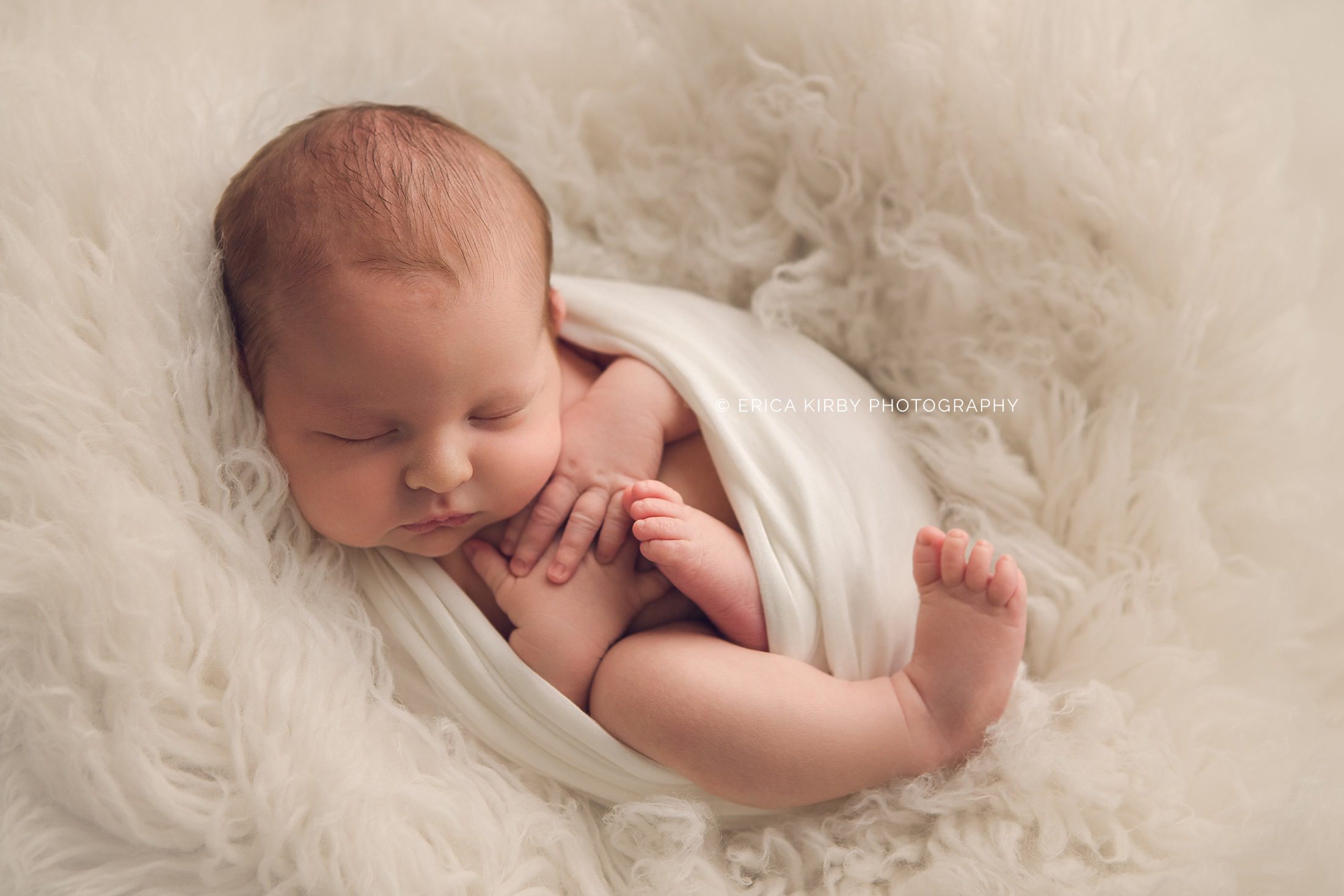 Rogers AR Newborn Baby Photographer | baby boy newborn photo session in northwest arkansas light and airy neutral colors | Erica Kirby Photography