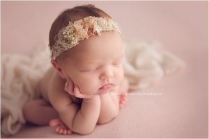 Studio Newborn Photography Bentonville AR - baby girl newborn baby session soft and simple - Erica Kirby Photography