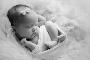 Studio Newborn Photography Bentonville AR - baby girl newborn baby session soft and simple - Erica Kirby Photography