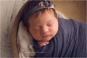 Newborn Photographers NWA - baby girl newborn photo session in Bentonville AR studio - Erica Kirby Photography