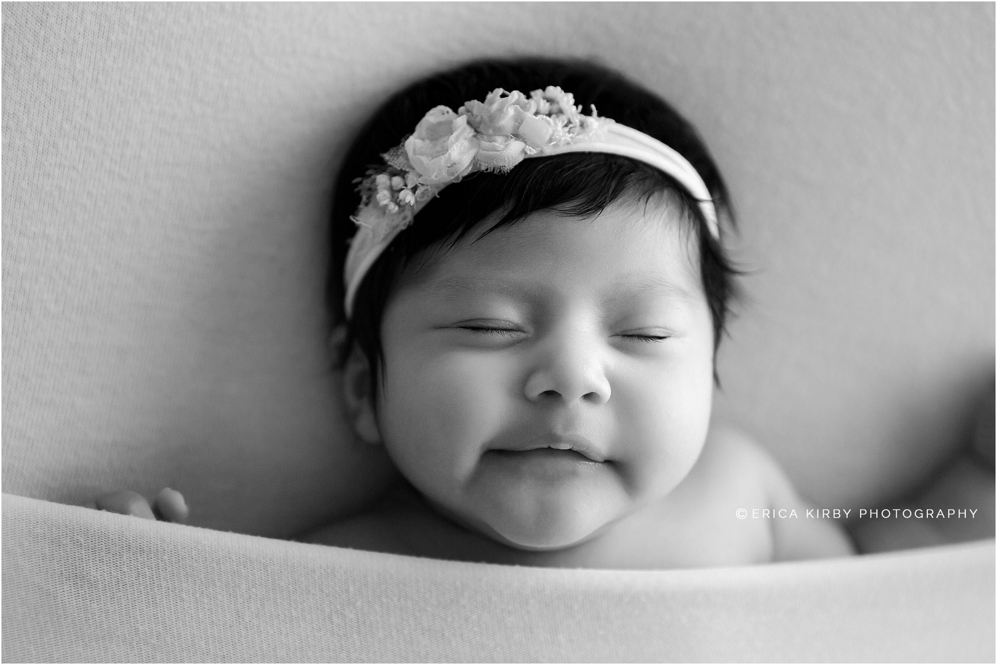 Bentonville Baby Photographers - baby girl newborn baby photo session 7 weeks old - erica kirby photography bentonville
