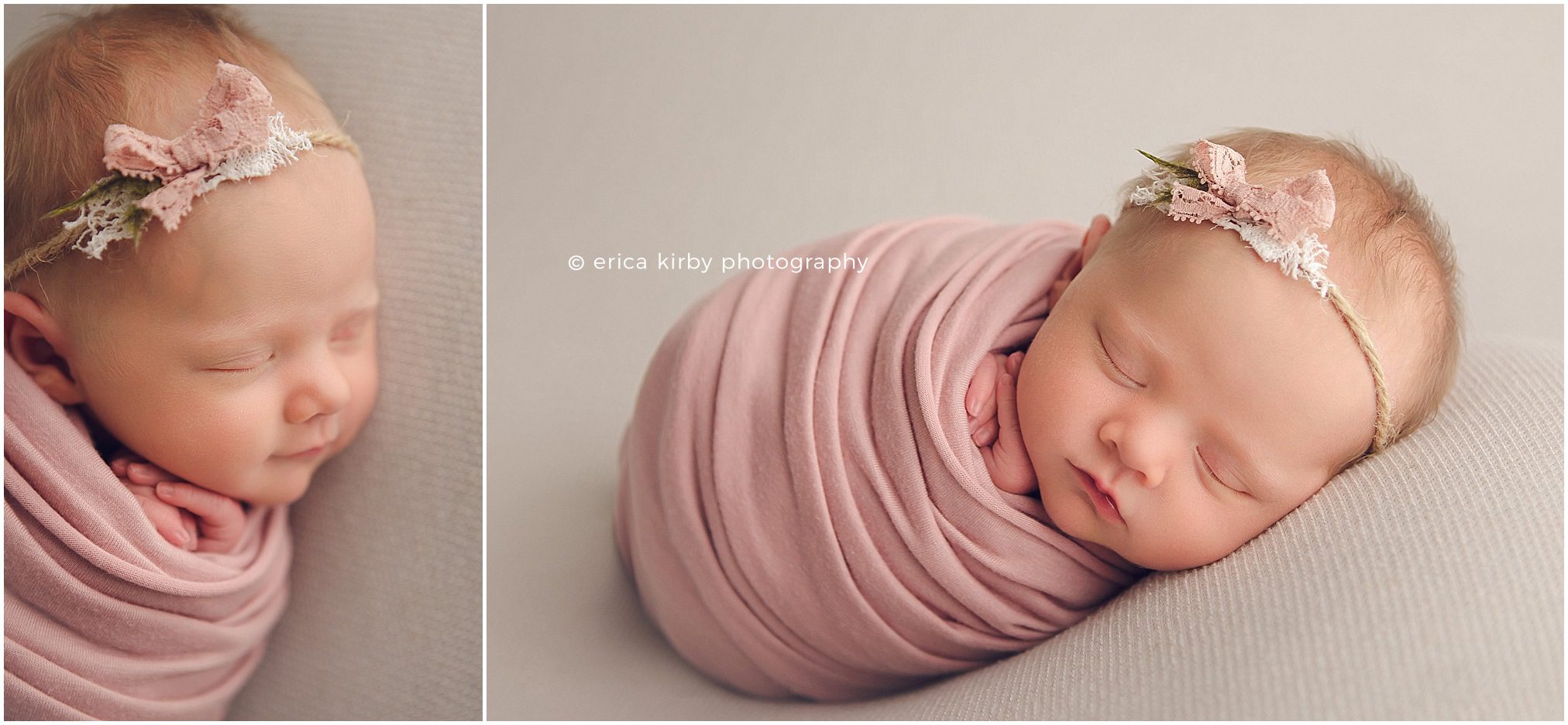 newborn studio photography fayetteville arkansas - baby girl newborn session classic timeless soft tones - northwest arkansas best photographer erica kirby
