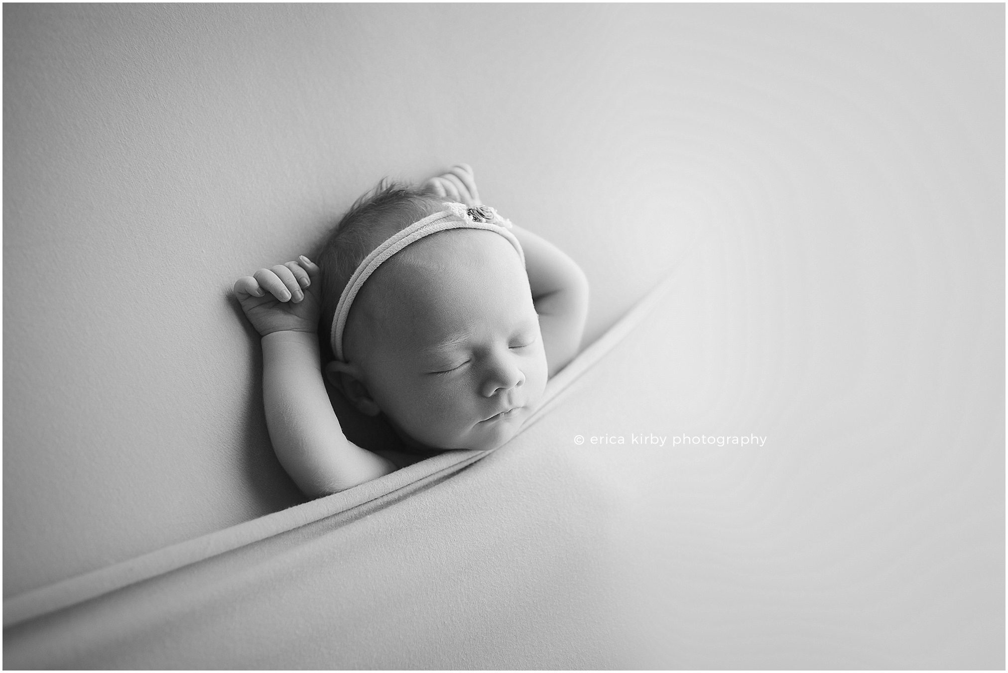 newborn studio photography fayetteville arkansas - baby girl newborn session classic timeless soft tones - northwest arkansas best photographer erica kirby