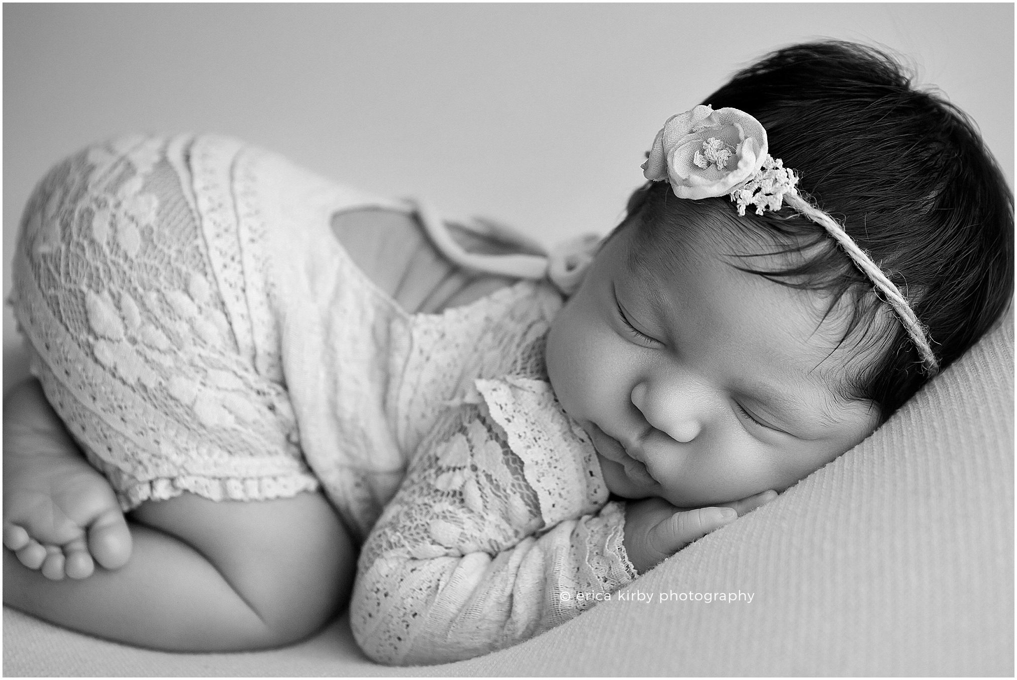 Newborn Photography Studio Rogers Arkansas - baby girl newborn photo session in Erica Kirby Photography's studio in Northwest AR