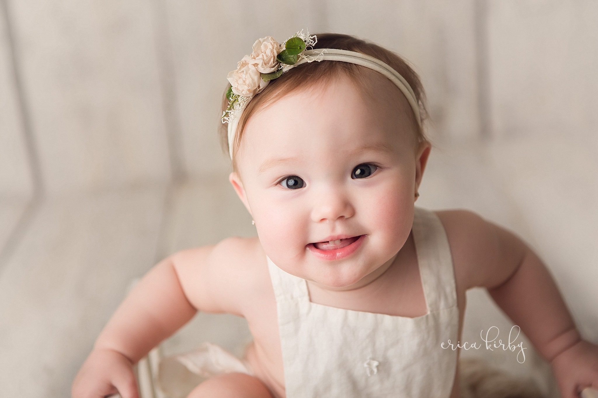One year old milestone portraits - Northwest Arkansas Bentonville Baby Photographer 