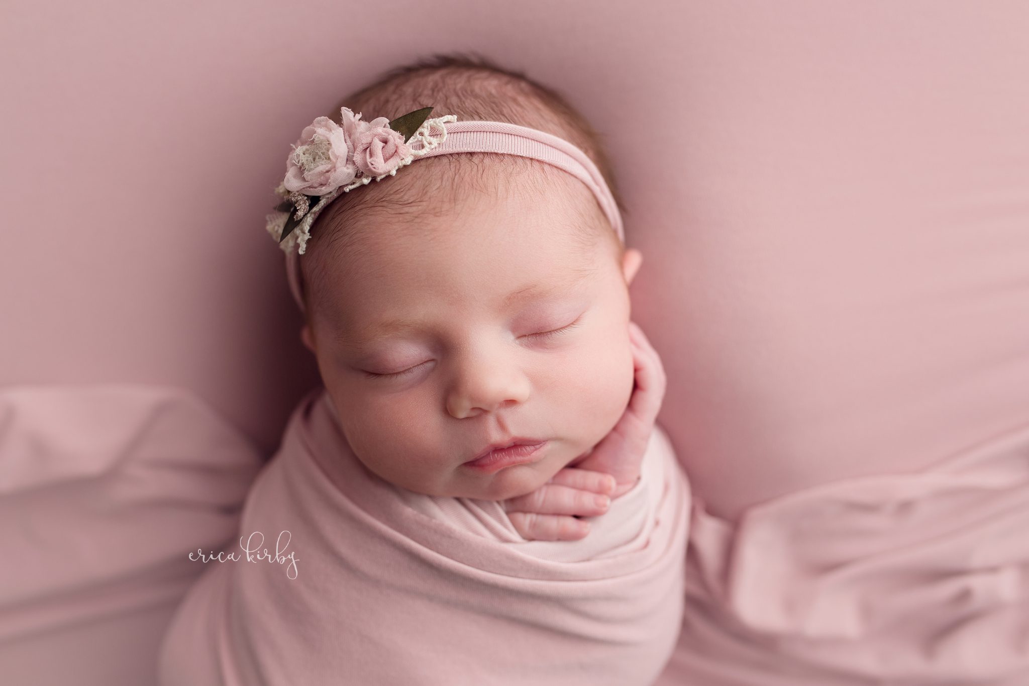 Northwest AR Newborn Studio Photography - baby girl newborn photography session in bentonville arkansas studio - erica kirby photography