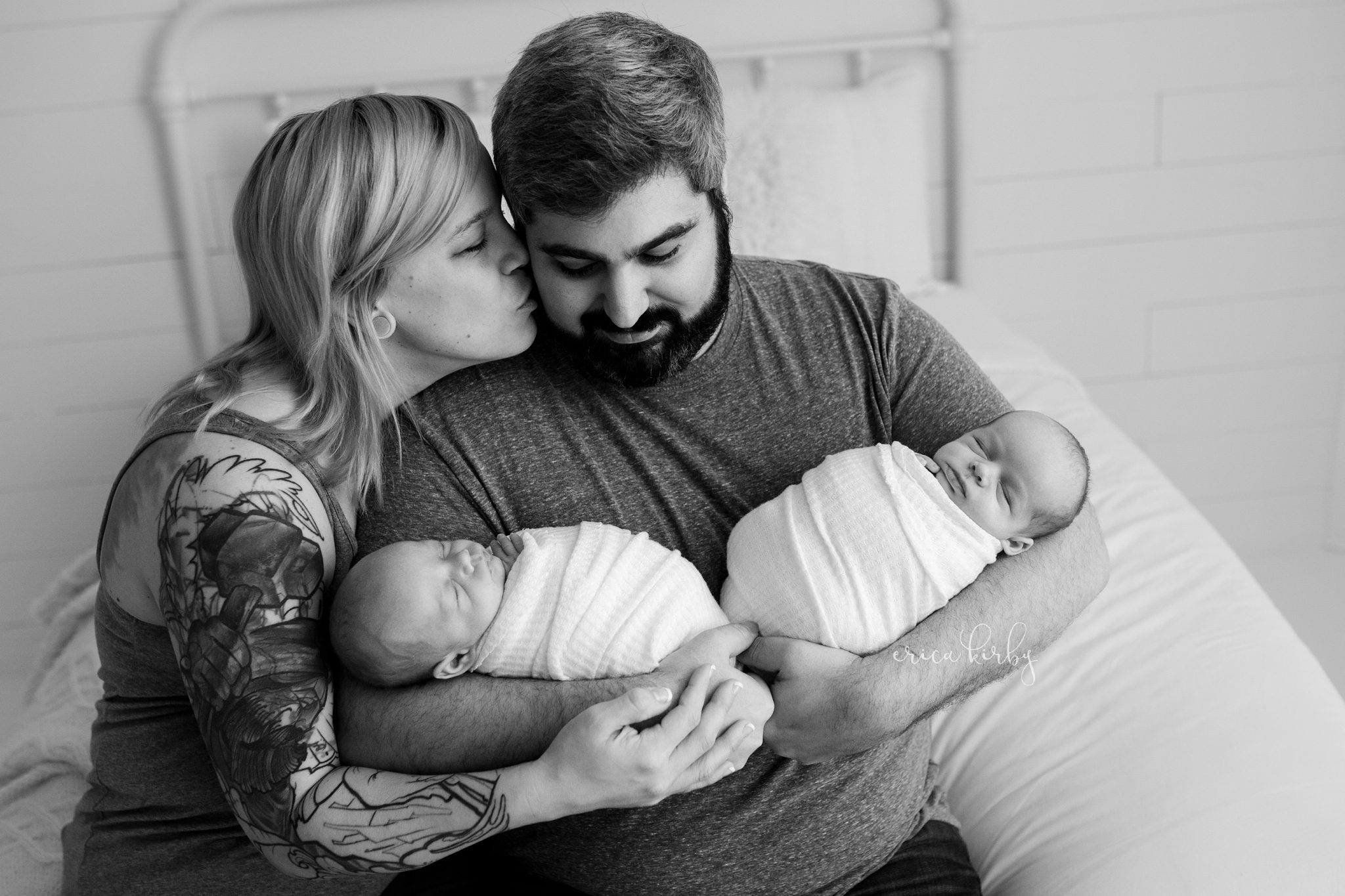 nwa newborn twins portrait session - erica kirby photography - bentonville rogers fayetteville arkansas baby photographer