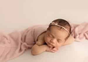 Baby Girl Timeless Posed Petite Newborn Photo Session Bentonville Studio Northwest Arkansas NWA Baby Photographer Erica Kirby Photography