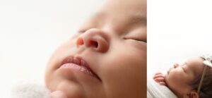 Bentonville Arkansas Newborn Photography Session closeup or baby's lips and profile